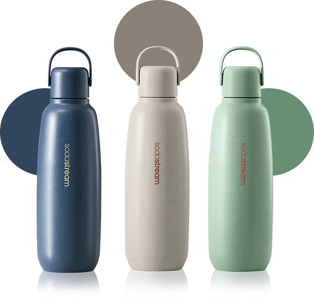 Sodastream butelka granatowa, beżowa, miętowa